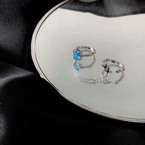 Bagues Carrées En Cristal Argenté Pour Femmes, Bijoux De Fête, Carrés, Doux, Créatifs, Carillon, Doux, Nouveau Style, Cadeaux