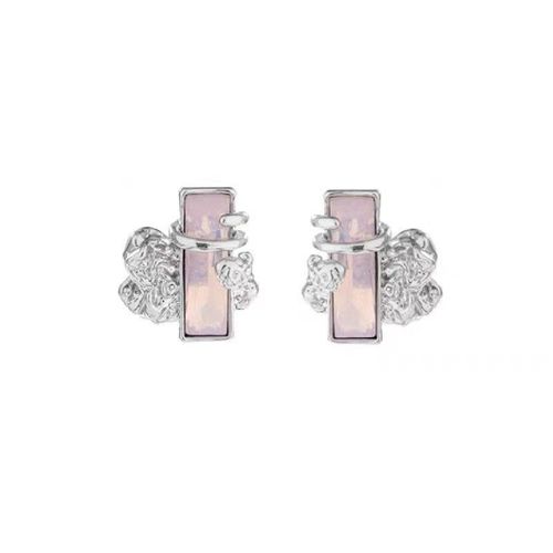 Boucles D'oreilles Vintage Pour Egirl Grunge, Bijoux Esthétiques, Coeur De Pêche, Pierre Rose Violette, Aucun Pendentif Goth Harajuku, Mariage Y2k