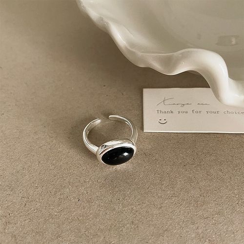 Bague En Pierre Noire De Luxe Pour Femme, Fiançailles De Patients, Matiques De Mariage Pour Femme, Bijoux De Fête, Accessoires De Mode, Cadeaux Pour Elle