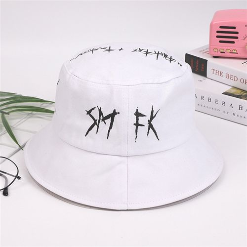 Chapeau De Soleil Unisexe En Patchwork Graffiti, Broderie Anti-Uv, Chapeau De Poisson Pliable, Cadeau D'anniversaire, Cadeau De La Journée De Léon, Eig88