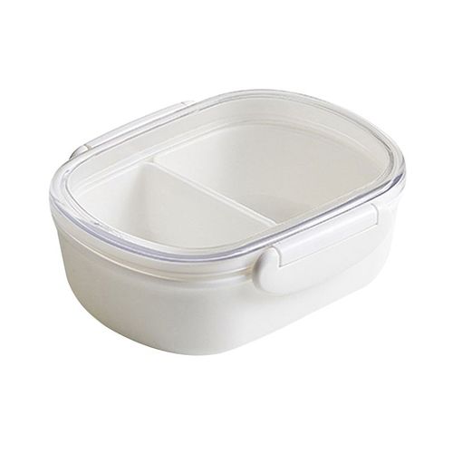 Boîte À Déjeuner En Pp + Silicone Avec Couvercle, 2 Compartiments, Récipient Pour Aliments Et Fruits, Boîtes De Pique-Nique Pour Enfants Et Adultes, Boîte De Conservation Au Frais Eig88