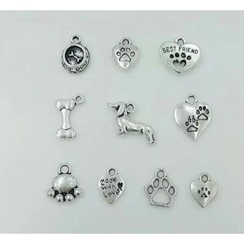 Collier Pendentif De Haute Qualité, Motif Mixte De Patte De Chien, Empreintes, Os Et Bol De Chien, Breloque, Bracelet, Bricolage, Fabrication De Bijoux
