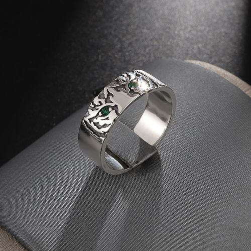 Bracelet Ouvert Motif ¿Il De Tigre Vert Pour Hommes Et Femmes, Bague Décontractée, Bijoux En Acier Inoxydable, Cadeau Exquis, Nouvelle Mode, Ensemble Cadeau