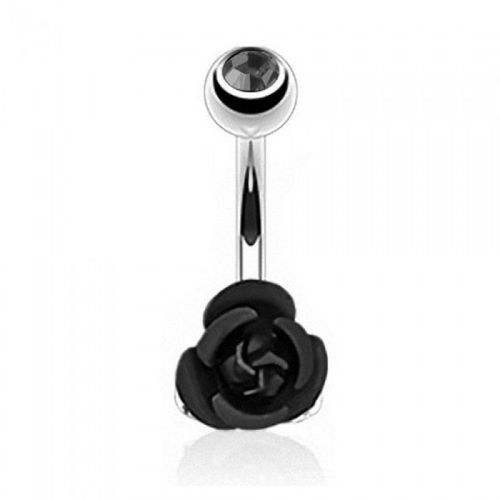 Piercing Rose En Acier Inoxydable, Fleur, Bouton De Ventre, Anneau, Haltère, Bijoux De Corps, Femmes Dansant, Chaînes, Prise Eig88