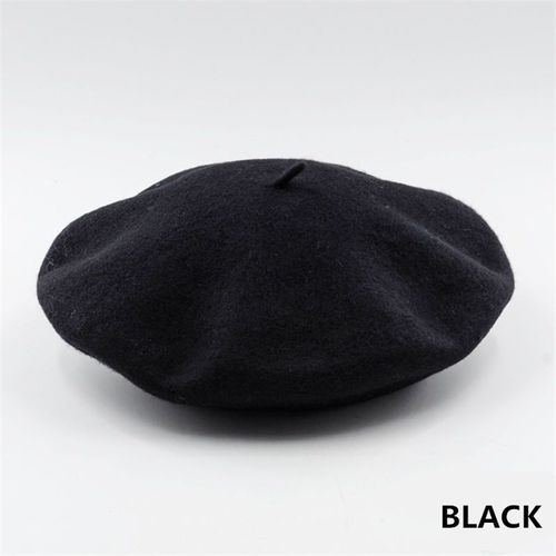 Béret Uni De Style Français Vintage Pour Femme, Bonnet Chaud En Laine Pour Fille, Chapeau D'artiste Français, Casquette D'hiver