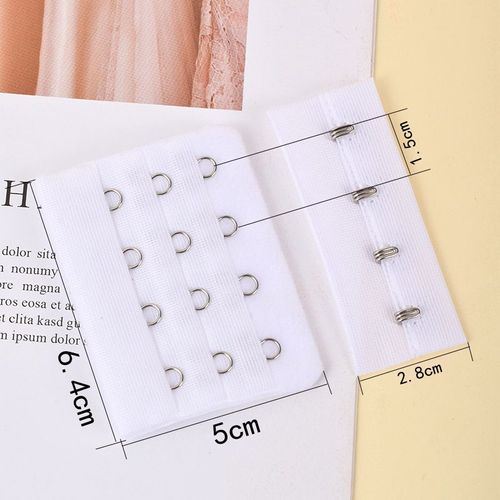 Extension De Sangle De Soutien-Gorge Élastique De Remplacement, 1 Paire, 3 Rangées, 4 Boucles, Extenseur De Sangle À Crochet Pour Femmes, Réglable