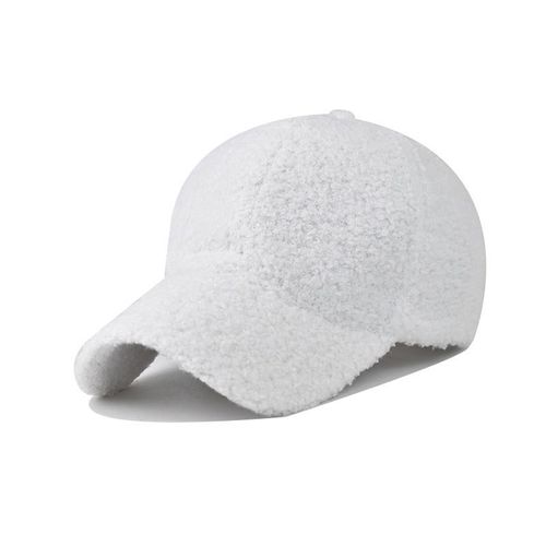 Casquettes De Baseball Unisexes En Fourrure D'agneau, Chapeaux De Baseball Réglables, Laine Chaude, Peluche, Document Solide, Coréen, Hiver