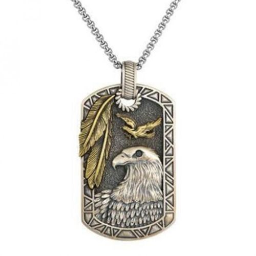 Pendentif Aigle Gothique Vintage Pour Hommes, Colliers Pendentifs De La Raq, Bijoux Punk, Tendance Classique, Animal, Document En Or, Mode