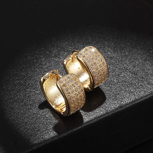Boucles D'oreilles Multi-Diamants En Or Et Argent Pour Hommes Et Femmes, Charme De Personnalité, Cadeau De Bijoux Tendance, Mode Exquise