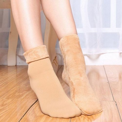 Chaussettes De Neige Épaisses Sans Couture Pour Hommes Et Femmes, Ajouter Du Velours, Chaussettes Monochromes, Chaussettes De Couchage Au Sol, Jambe Nue, Rinçage Lolita, Chaud, Hiver