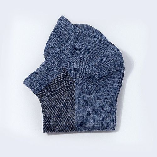 Chaussettes Respirantes Pour Hommes, Chaussettes Courtes À La Cheville Élastique, Couleur Unie, Maille En Coton, Printemps Été Unisexe, Ventilation Fine, Séchage Rapide