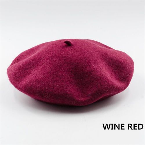 Béret Uni De Style Français Vintage Pour Femme, Bonnet Chaud En Laine Pour Fille, Chapeau D'artiste Français, Casquette D'hiver