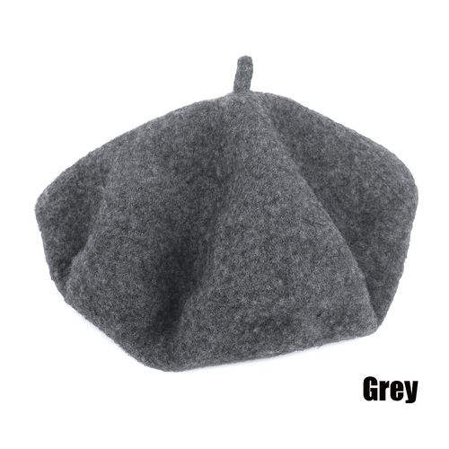 Béret Uni De Style Français Vintage Pour Femme, Bonnet Chaud En Laine Pour Fille, Chapeau D'artiste Français, Casquette D'hiver