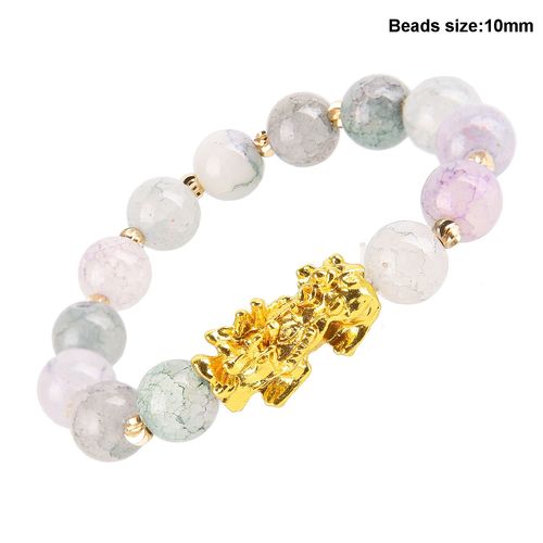 Pixiu-Bracelet En Pierre Naturelle Pour Hommes Et Femmes, Feng Shui Chinois, Obsidienne Pi Xiu, Richesse, Bonne Chance