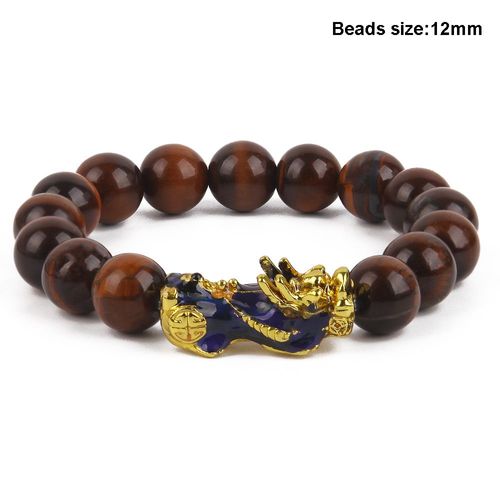 Pixiu-Bracelet En Pierre Naturelle Pour Hommes Et Femmes, Feng Shui Chinois, Obsidienne Pi Xiu, Richesse, Bonne Chance