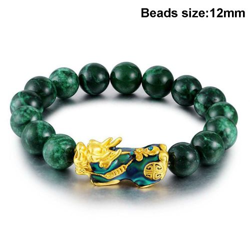 Pixiu-Bracelet En Pierre Naturelle Pour Hommes Et Femmes, Feng Shui Chinois, Obsidienne Pi Xiu, Richesse, Bonne Chance