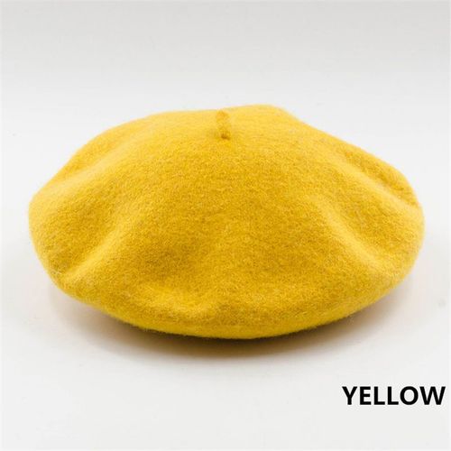 Béret Uni De Style Français Vintage Pour Femme, Bonnet Chaud En Laine Pour Fille, Chapeau D'artiste Français, Casquette D'hiver