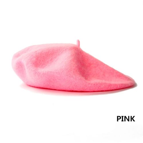 Béret Uni De Style Français Vintage Pour Femme, Bonnet Chaud En Laine Pour Fille, Chapeau D'artiste Français, Casquette D'hiver