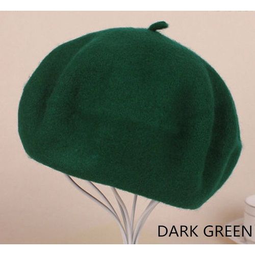 Béret Uni De Style Français Vintage Pour Femme, Bonnet Chaud En Laine Pour Fille, Chapeau D'artiste Français, Casquette D'hiver