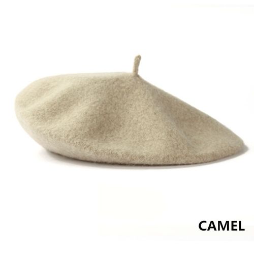 Béret Uni De Style Français Vintage Pour Femme, Bonnet Chaud En Laine Pour Fille, Chapeau D'artiste Français, Casquette D'hiver
