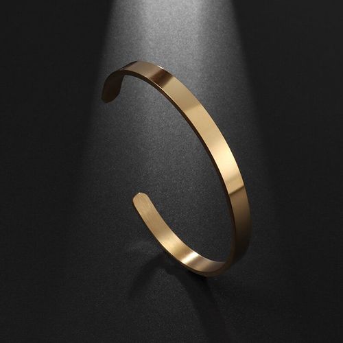 Chimclassic-Bracelet Islamique En Acier Inoxydable Pour Hommes Et Femmes, Forme En C, Bijoux De Poignet Ouverts, Accessoires Pour Dames, Vente En Gros