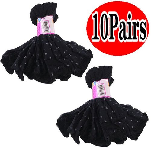 Chaussettes D'été À Pointe Ondulée Pour Femmes, 10 Paires, Courtes, Transparentes, Fines, En Soie, Lisses, Antidérapantes, Adaptées
