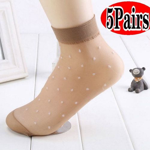 Chaussettes D'été À Pointe Ondulée Pour Femmes, 10 Paires, Courtes, Transparentes, Fines, En Soie, Lisses, Antidérapantes, Adaptées