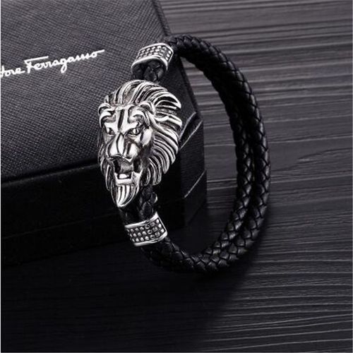 Bracelet En Cuir Marron Pour Homme, Personnalité Simple, Forêt Dominatrice, Discuter De La Tête, Cadeau De Vacances, Bijoux