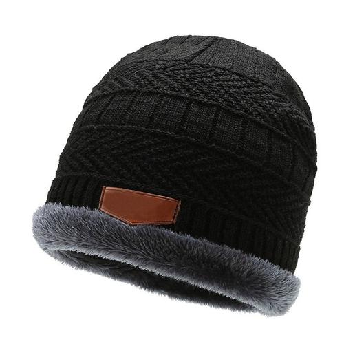 Bonnet En Tricot Avec Écharpe Pour Hommes Et Femmes, Chapeau D'extérieur Chaud, Épais, Velours Adt, Masque De Ski, Hiver, Nouveau