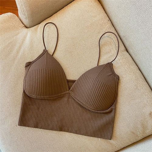 Soutien-Gorge À Col En V Pour Femme, Beauté Française, Dos, Sous-Vêtements, Section Mince Avec Coussin De Poitrine, Fronde, Rond, Sans Anneau En Acier, Soutien-Gorge Respirant
