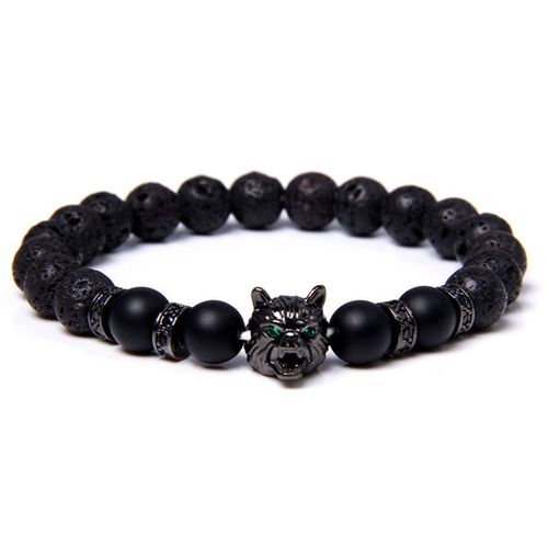 Bracelet Perlé En Pierre Naturelle Pour Hommes, Fait À La Main, ¿Il De Tigre Bleu, Bijoux Énergétique Pour Coiffure De Loup Noir, Nouvelle Collection