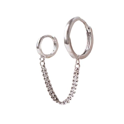 Boucles D'oreilles Croix Papillon, Double Piercing, Crochet D'oreille, Punk Argent, Piercing, Bijoux