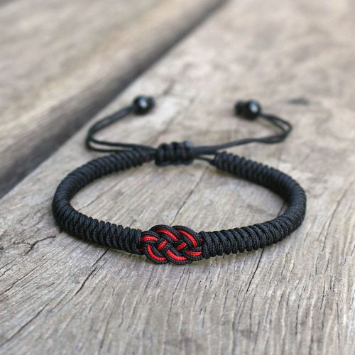 Bracelet De Ultressée Rouge Pour Couple, N¿Ud Tissé À La Main Réglable, Double Noeud D'argent, Bracelets De Ulà Main, Année Du Zodiaque