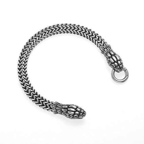 Bracelet Tête De Salle En Métal Vintage Pour Homme, Acier Inoxydable, Hip Hop, Punk, Lien, Fête, Décontracté, Bijoux, Cadeau, Personnalité