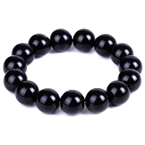 Bracelet En Pierre D'obsidienne Noire, Aimant Naturel, Soulagement Des Graisses, Favorise La Circulation Sanguine, Anti-Anxiété, Perte De Poids, Bijoux Pour Femmes Et Hommes