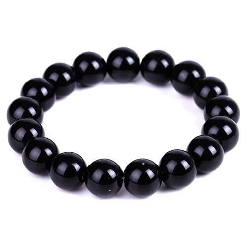Bracelet En Pierre D'obsidienne Noire, Aimant Naturel, Soulagement Des Graisses, Favorise La Circulation Sanguine, Anti-Anxiété, Perte De Poids, Bijoux Pour Femmes Et Hommes