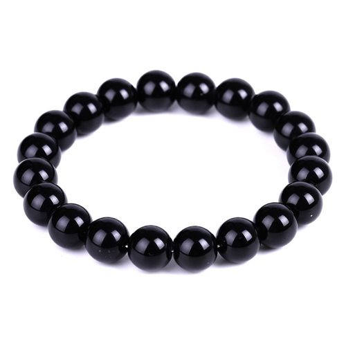 Bracelet En Pierre D'obsidienne Noire, Aimant Naturel, Soulagement Des Graisses, Favorise La Circulation Sanguine, Anti-Anxiété, Perte De Poids, Bijoux Pour Femmes Et Hommes
