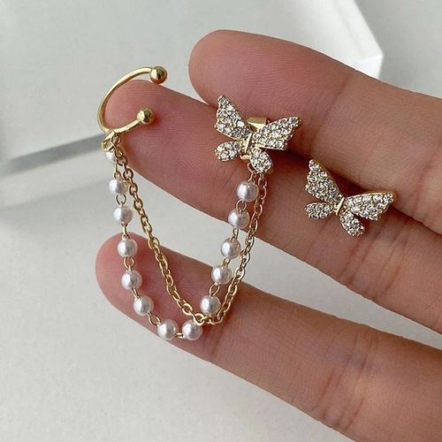 Boucles D'oreilles Pendantes Étoile Goutte D'eau Pour Filles, Mode Coréenne Populaire, Coeur, Papillon, Floral, Cristal, Bijoux Piercing De Luxe