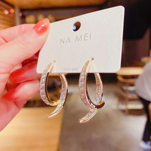 Boucles D'oreilles Pendantes Étoile Goutte D'eau Pour Filles, Mode Coréenne Populaire, Coeur, Papillon, Floral, Cristal, Bijoux Piercing De Luxe