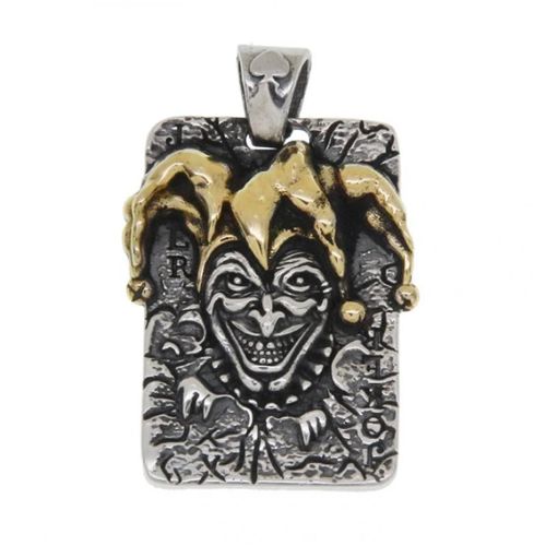 Collier Pendentif Blond Pour Homme, Bijoux Tendance, Poker, Roi, Clown, Vintage, Punk, Créatif, Personnalité, Mode