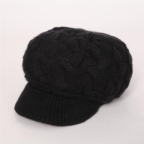 Rétro Hiver Chaud Dames Femmes Béret Chapeaux Couleur Unie Laine Tricoté Femmes Bérets Assorti Automne Casquette Feminina Bonnets