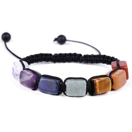 Bracelets En Lave Double Couche 7 Chakra Pour Hommes Et Femmes, En Pierre Naturelle, Énergie Réglable, Bracelet Perlé Coloré, Bijoux Faits À La Main
