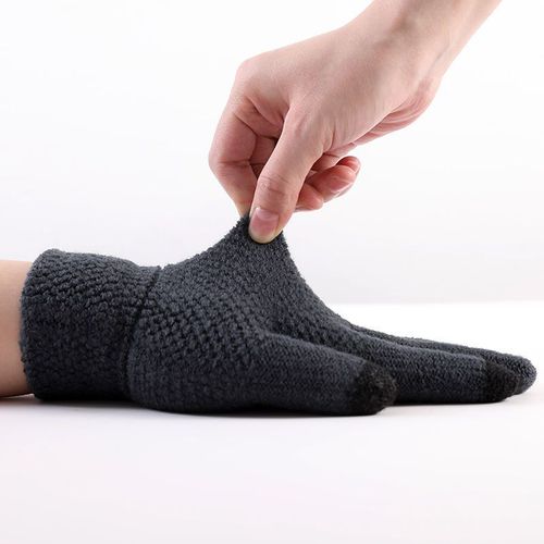 Gants D'équitation Pour Hommes, Version Automne Et Hiver, Laine Tricotée Et Velours Épais, Accessoires Cadeaux