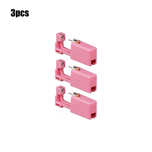 Faux Piercing Jetable En Acier Inoxydable Rose, Kit De Machine-Outil Médical De Sécurité, Boucles D'oreilles, Pinces À Nez, Piercing Corporel
