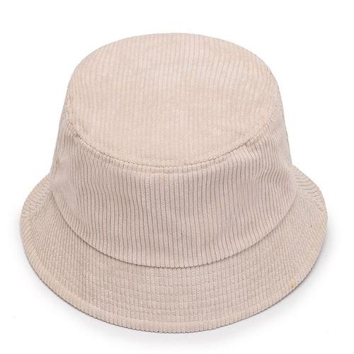 Chapeau De Plage En Velours Côtelé Unisexe Pour Homme Et Femme, Seau, Automne-Hiver, Chaud, Couleur Unie, Sunbonnet, Fedoras, Extérieur, Pêcheur, Nouvelle Collection