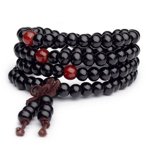 Bracelets De Perles De Bouddha En Bois Naturel Pour Hommes Et Femmes, Breloques Multicouches Élastiques, Collier Unisexe, Bijoux Cadeaux