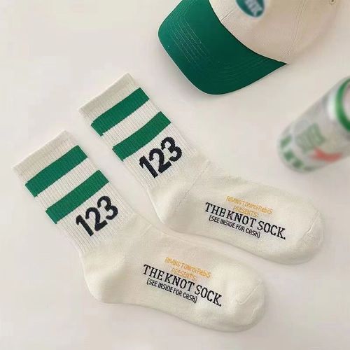 Chaussettes Coréen Harajuku, Chaussettes De Rue Hip Hop, Skateboard Rayé, Tube Central, Couleur Unie, Respirantes En Coton, 2022