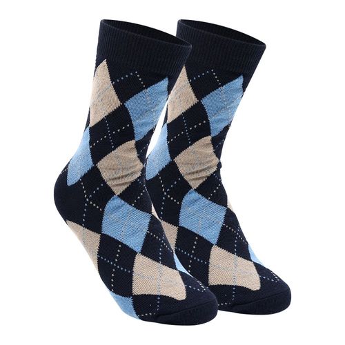 Chaussettes Épaisses Et Chaudes À Carreaux Diamant Pour Femmes, Style Rétro Harajuku, Décontracté, En Coton, Déodorant, Collection Automne Et Hiver