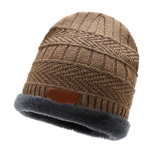 Bonnet En Tricot Avec Écharpe Pour Hommes Et Femmes, Chapeau D'extérieur Chaud, Épais, Velours Adt, Masque De Ski, Hiver, Nouveau