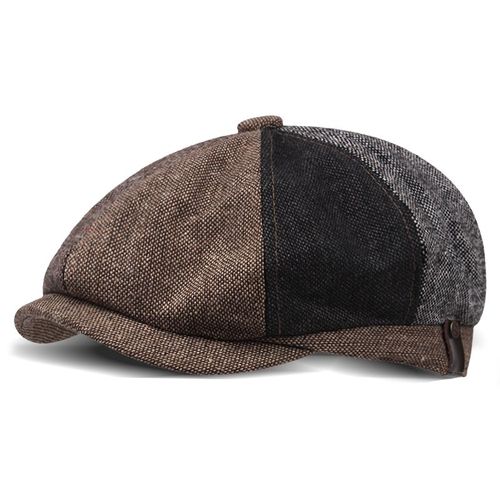 Chapeau De Gavroche Rétro Pour Hommes, Béret De Document Solide, Casquettes De Rue Décontractées, Casquette À Bord Octogonal En Laine Unisexe, Chapeaux D'hiver Et De Printemps